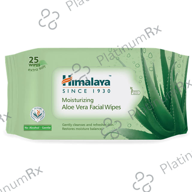 Himalaya Personal Care Moisturizing Aloe Vera Facial Wipes 25s