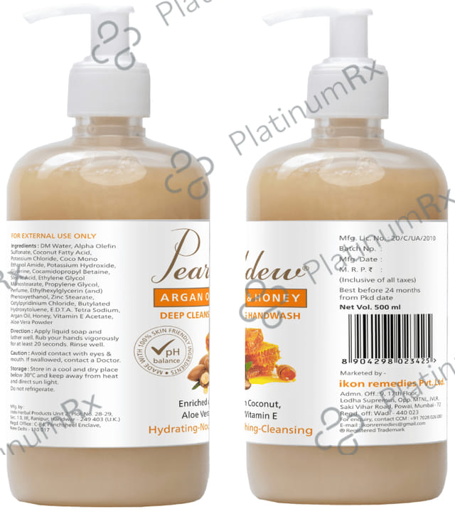 Pearldew Argan Oil & Honey Deep Cleansing Handwash (500ml Each) 1 Bottle