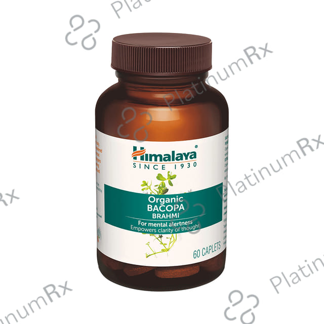 Himalaya Organic Brahmi - Mind Wellness- Improve Alertness - Caplet 60 caplets