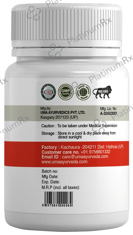 Uma Ayurveda Ashwagandha Ghan Vati Tablet 60s