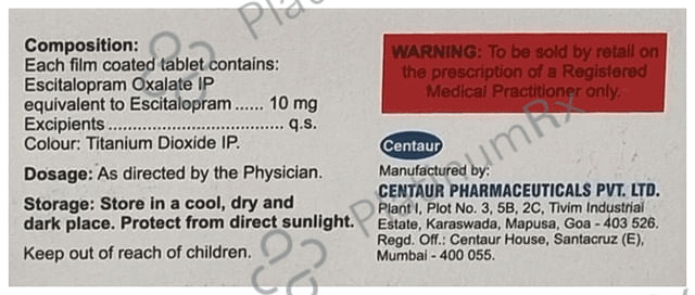 Ecentopam 10mg Tablet