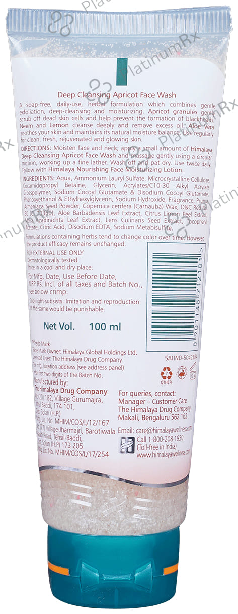 Himalaya Deep Cleansing Apricot Face Wash