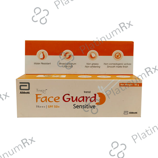 Tvaksh Face Guard Sensitive SPF 50+ Sunscreen 50gm