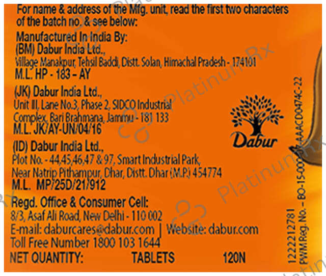 Dabur Hajmola Regular Flavour Supports Digestive Health Tablet 120s