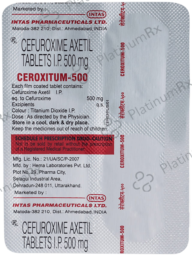 Ceroxitum 500mg Tablet 4s