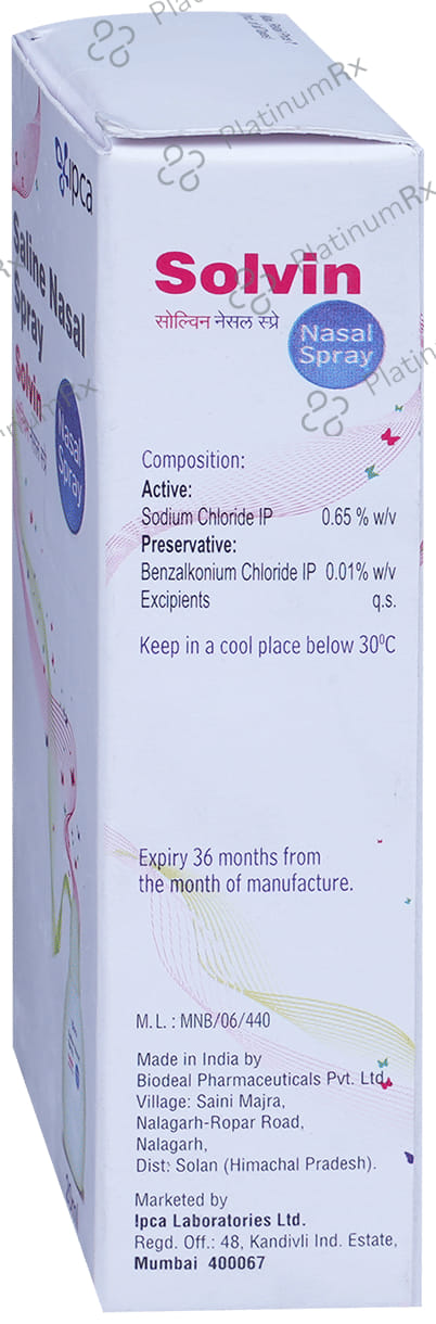 Solvin 0.65% Nasal Spray 20ml