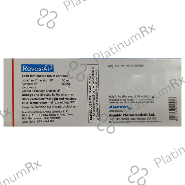Revas AT 50/50mg Tablet 10s