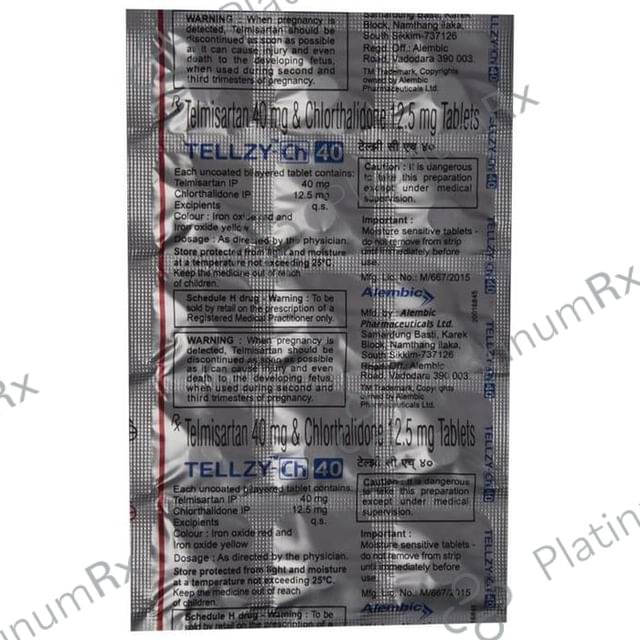 Tellzy CH 40 12.5/40mg Tablet 15s