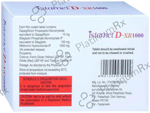 Istamet D XR 10/1000/100mg Tablet ER 7s
