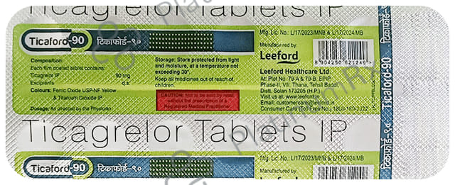 Ticaford 90mg Tablet 14s