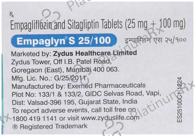 Empaglyn S 25/100mg Tablet 10s