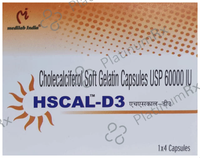 HsCal D3 60000IU Tablet 4s
