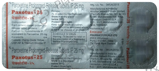 Paxotus PR 25mg Tablet 10s