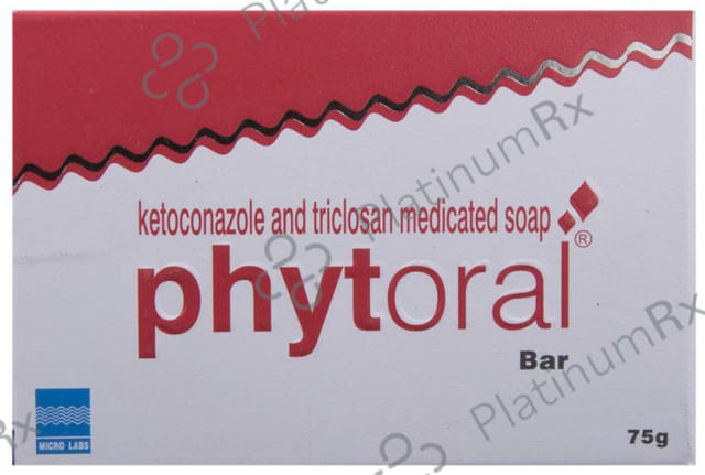 Phytoral Ketoconazole & Triclosan Medicated Soap Bar 75gm