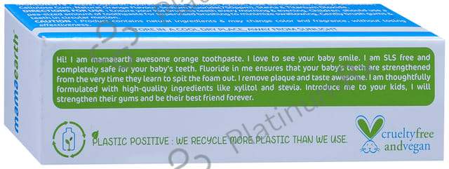 Mamaearth for Kids Awesome Orange 4+ years Toothpaste 50gm