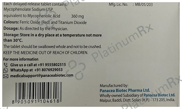 Mycept S 360mg Tablet 10s