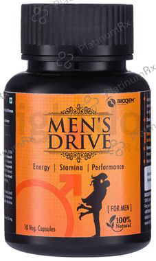 Bioqem Pharma Men's Drive - Veg Capsule for Stamina, Energy & Performance 10 Vegicap
