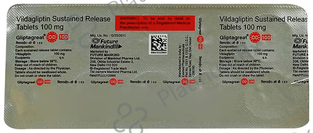 Gliptagreat OD 100mg Tablet 10s