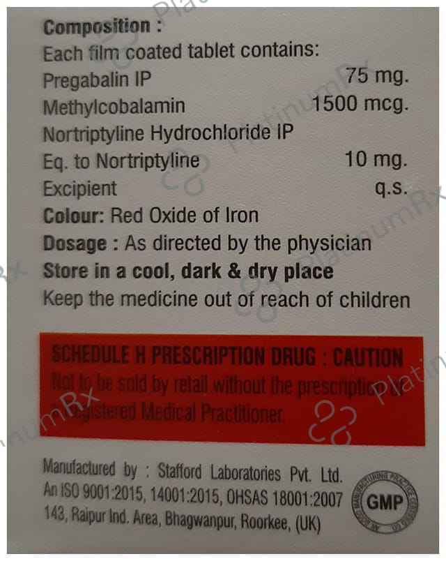 Pegner Plus 75mg/10mg/1500mcg Tablet