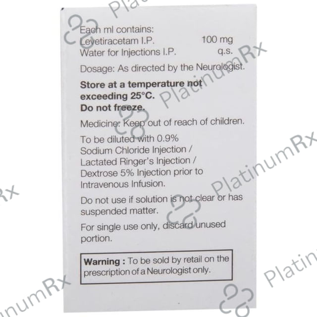 Levesam 100mg Injection 5ml