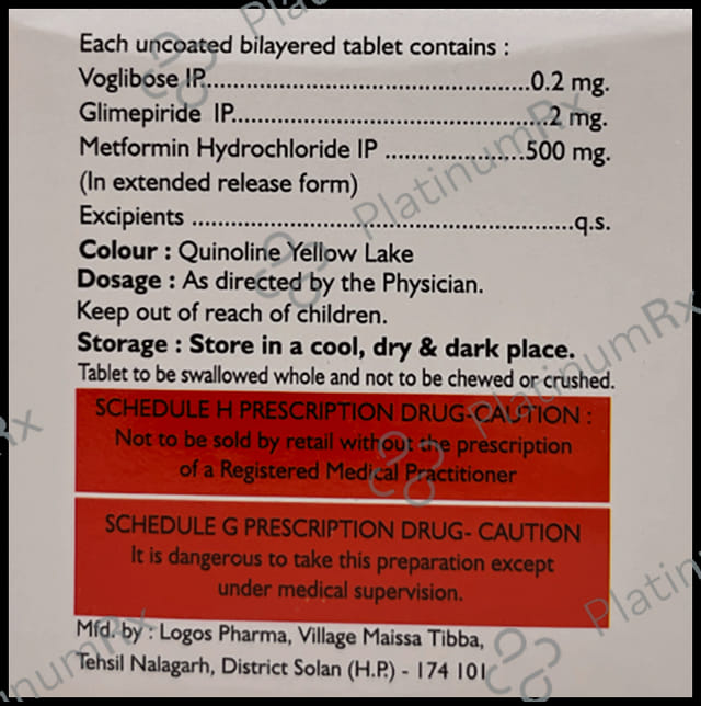 Justmet Safe 2mg/500mg/0.2mg Tablet