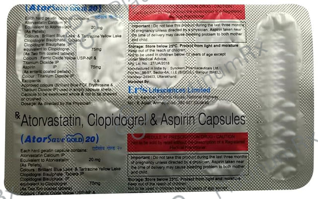 Atorsave Gold 20/75/75mg Capsule 10s