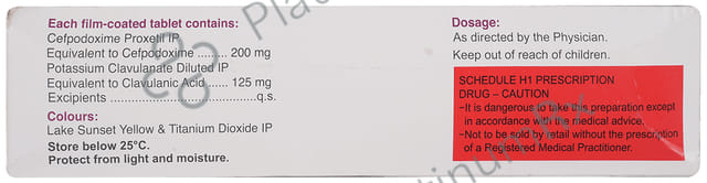 Podocip CV 200/125mg Tablet 10s