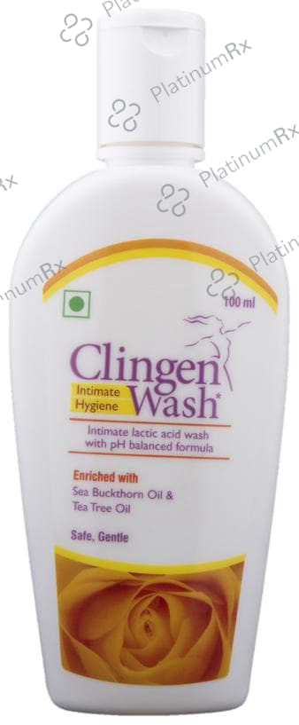 Clingen Women Intimate Hygiene Lactic Acid Vaginal Wash 100ml
