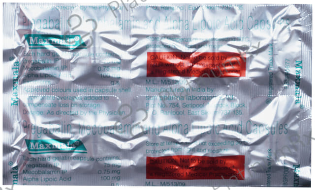 Maxmala 75/100mg/750mcg Capsule 10s