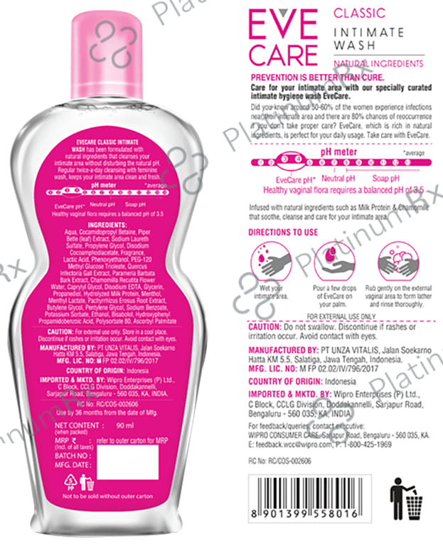 EveCare Classic Intimate Wash 90 Vaginal Wash