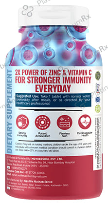 Nature Life Nutrition Zinc with Vitamin C Vegetarian Tablet