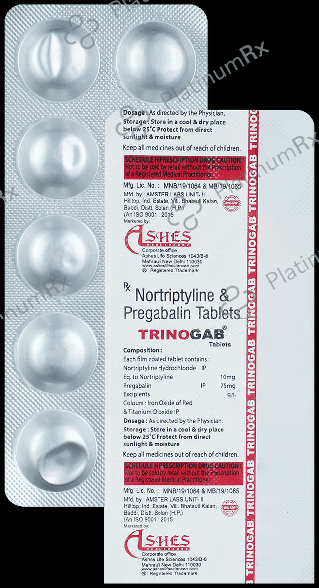 Trinogab 75mg/10mg Tablet