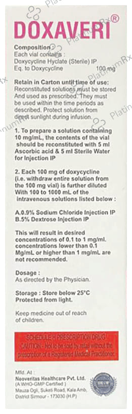 Doxaveri 100mg Injection 1s