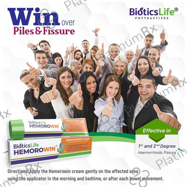 BioticsLife Hemorowin Cream for Piles & Fissure (30gm Each) 4 Tubes