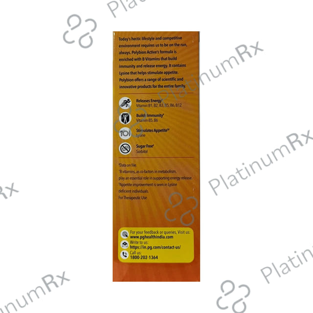 Polybion Active Mango Flavour Sugar Free Syrup 300ml