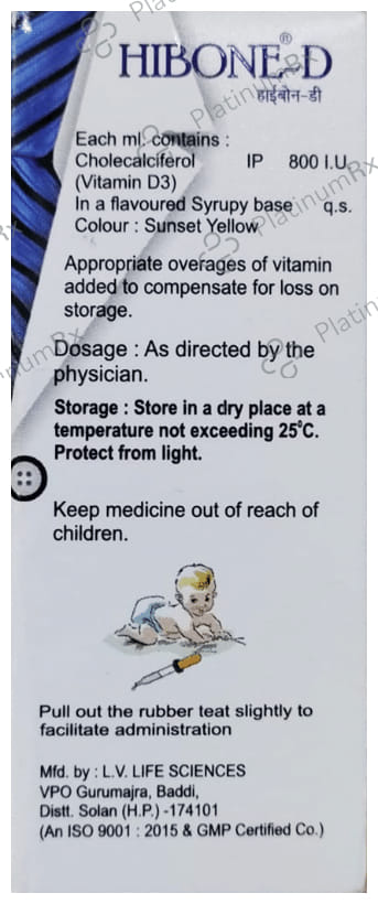 Hibone-D Oral Drops 800IU Mango Flavoured