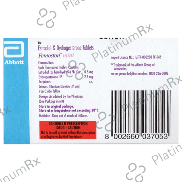 Femoston Mini 2.5/0.5mg Tablet 8s