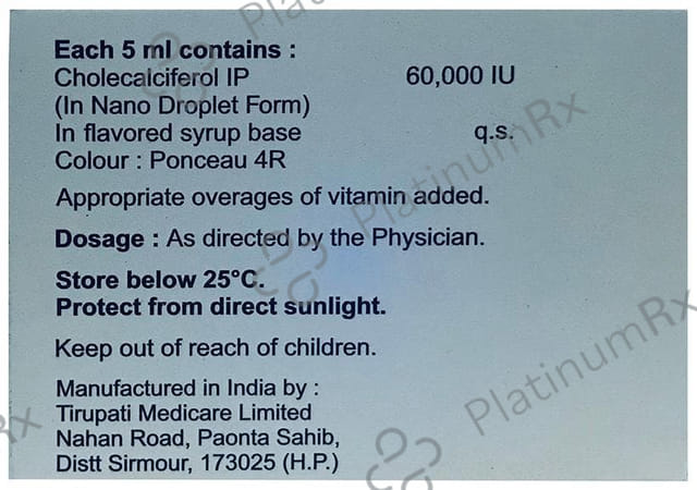 D Sun Nano 60000IU n Sugar Free Oral Solutio 5ml