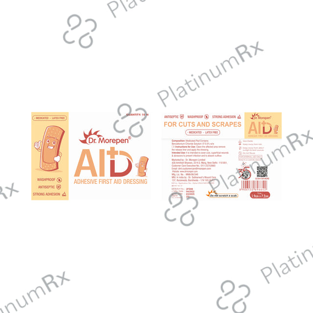 Dr. Morepen Aid Adhesive First Aid Dressing 10 bandages