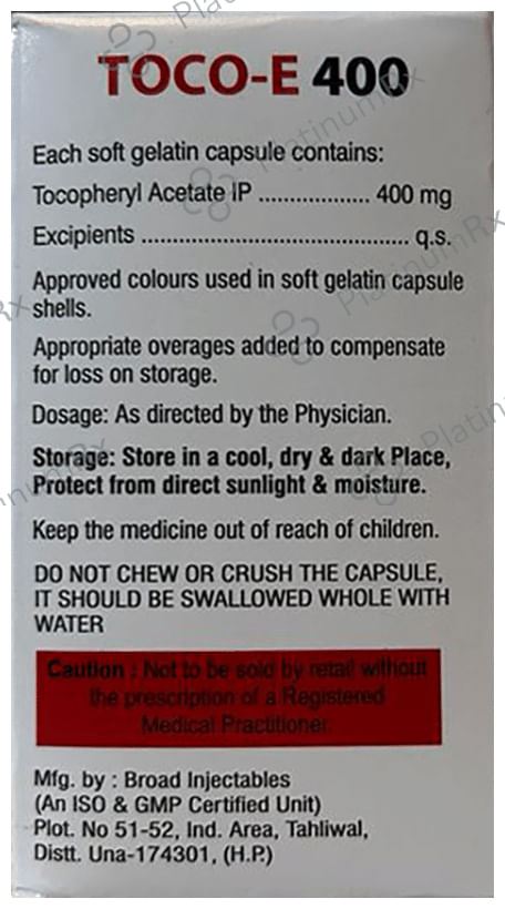Toco-E 400 Capsule