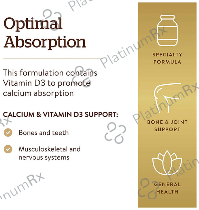 Solgar Calcium Citrate with Vitamin D3 Tablet 120s