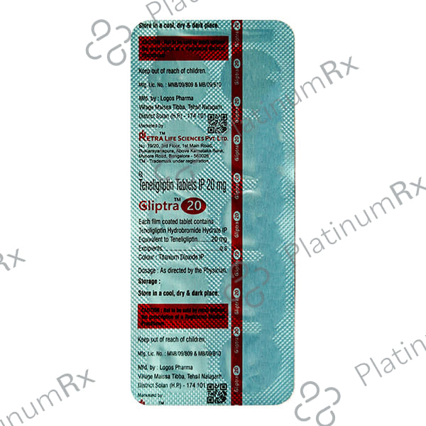 Gliptra 20mg Tablet 10s