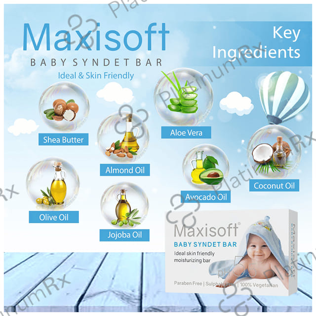 Maxisoft Baby Syndet Bar (75gm Each) 6 units