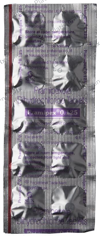 Pramipex 0.125mg Tablet 10s