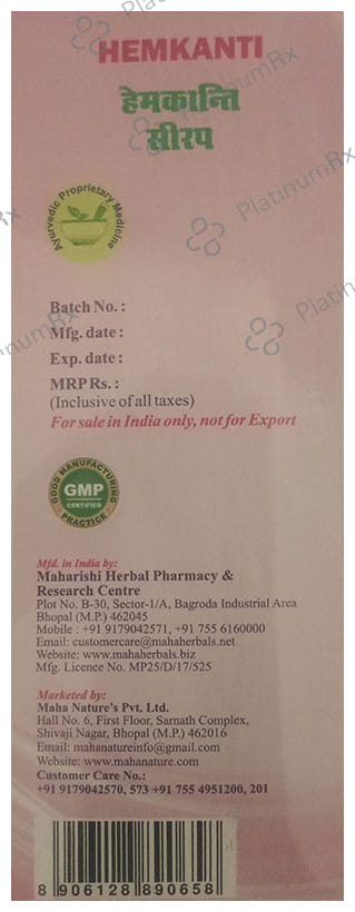 Maha Herbals Hemkanti Syrup