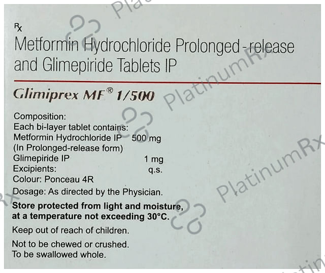 Glimiprex MF 1/500mg Tablet PR 15s