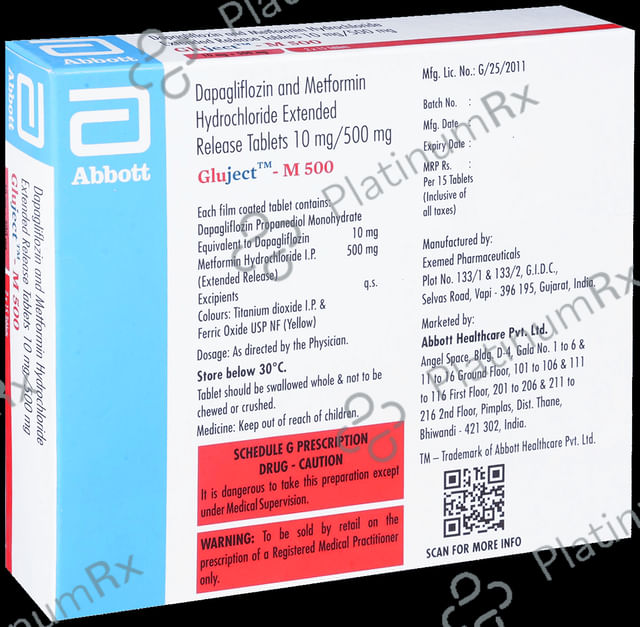 Gluject M 500mg Tablet ER 15s