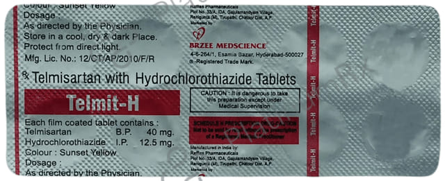 Telmit H 40mg/12.5mg Tablet