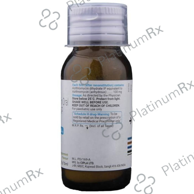 Azee 100mg Dry Syrup Peppermint 15ml