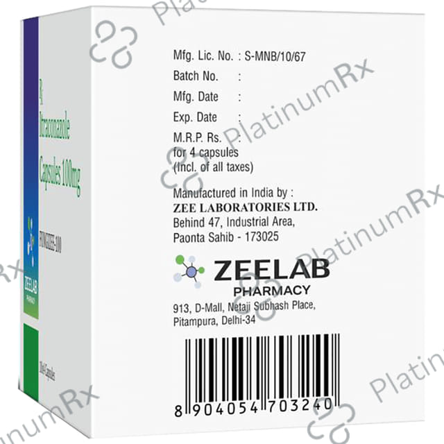 Fungizee 100mg Capsule 4s